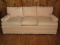 Formal Traditional Coral Pink Upholstered Sofa w/Pleated Skirt Blocked Arm Rest-32