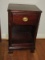 Federal Style Mahogany Nightstand w/Dovetail Drawer Base Shelf & Rosette Accents-