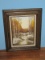 Fall Landscape Woodland w/ Creek Original Artwork on Artist Board Signed P. Dyekma