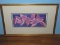 Abstract Foliage Original Artwork Signed D. Wood in Gilt Trim Frame/Mat- 29 1/4