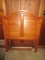 Knotty Pine Early American Style Arched Pediment Shutter Twin Size Headboard-53 1/2