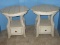 Riverside Furniture French Countryside Scalloped End Tables w/Lower Shelf & Drawer Toque &