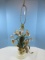 Gorgeous Vintage Metal Italy Tole Style Lilies Stem Flowers & Foliage 32