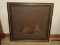 Equestrian Horses & Houndstooth Design Framed Scarf-Approx 37 1/2