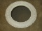Refined White Wicker Round Framed Wall Mirror