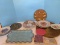 Lot Temptations Floral Lace Ceramic Scalloped Tray 16