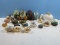 25+ Egg Collection Figurines, 2 Real Hand Painted Eggs, 2pc Trinket Box, Reverse Floral Design