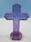 FK Lead Crystal Lavender Scroll & Medallion Design 8 1/2