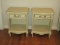 Pair Vintage Classic French Provincial Nightstands w/Crawer & Lower Shelf Gilt Trim