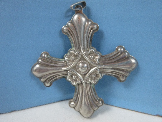 1985 Annual Reed & Barton Sterling Silver Christmas Cross Ornament-Wgt 11.89G+/-,Ret. $159.95