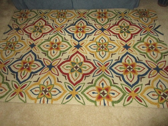 Pier 1 Imports Rug Tapis Pattern Multicolor-5' x 7'5", Ret. $299.99