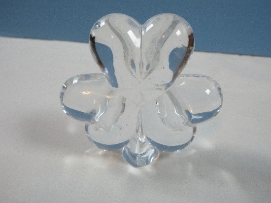 Waterford Crystal Shamrock 3" Figural Hand Cooler Retired Piece