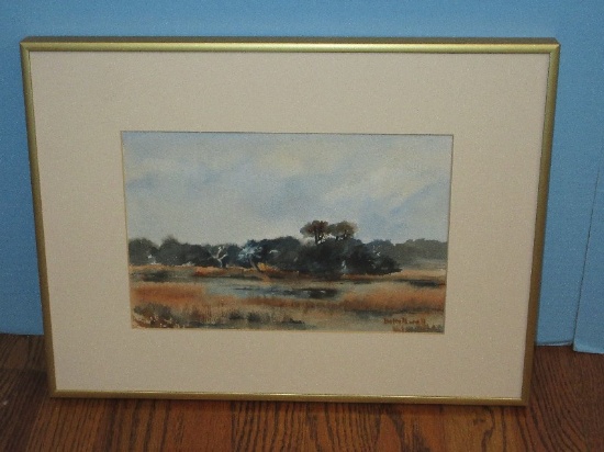 Titled "Low Country Memories" Original Water Color Artwork Signed Betty Powell SC Artist