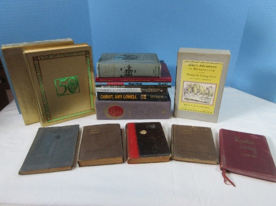 Lot Antique & Other Books Ivanhoe 1916, Memoirs of Yellow Plush 1887, Longfellows 1900,