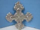 2008 Annual Reed & Barton Sterling Silver Christmas Cross Ornament-Wgt 14.77G+/-, Ret. $119.95