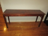 Console Sofa Table Flame Grain Mahogany Chinese Ming Style w/Horse Hoof Feet