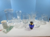 Lot Crystal/Glass Vases, Trophy Cup, Reed & Barton 10