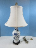 Semi Porcelain Blue Onion Design Vase Form 24