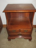Sanford Furniture Co. Cherry Traditional Nightstand w/2 Base Drawers & Shelf-27