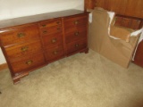 Sanford Furniture Co Permacraft Collection Cherry Triple Dresser & Framed Mirror-