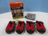 Set of 4 paw Ware Ruff Ware For All Dogs on The Go Bark 'n Boots- NIB