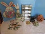 Lot misc Bric-a brac Mirror Back Etagere Small Display 16