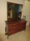 Phenomenal Heywood-Wakefield Walnut Mid Century Modern Double Dresser w/ Attached