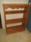 Oak Bookcase Scalloped Trim Open Back 41