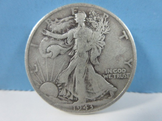 1943-S Walking Liberty Silver Half Dollar Coin San Francisco Mint Mark 90% Silver