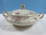 Franconia Krautheim Selb Bavaria Fine China Rosina Pattern Round Covered Vegetable 7 1/2