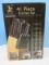 Gourmet Traditions 41 pc. Kitchen Set w/ Counter Block 18 Knives, 6 Utensil Set, 15 Gadget Set