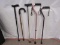 5 Medical Adjustable Length Canes, 3 Have Wrist Straps