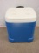 Igloo Ice Cube Cooler w/ Telescope Handle, Back wheels and Lid 4 Cup Holder
