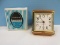 Westclox Tour Alarm Travel Tan Luminous Travel Alarm Clock Master Alarm Shut-Off NIB