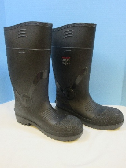 New Pair Tingley Pilot G2 Black Slip Resistant Rubber Boots Men's Size 11