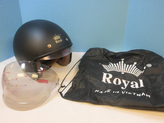 New Royal DOT Motorcycle Helmet w/ Tinted Anti-Scratch Vision Shield and Storage Bag
