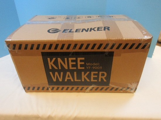 Elenker Knee Walker Model YF-9003 Steerable Silver Color NIB
