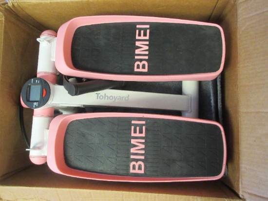 Bimei Aerobic Home Stepper Fitness Exerciser w/ Elasticated Stretch Ropes and LCD Workout