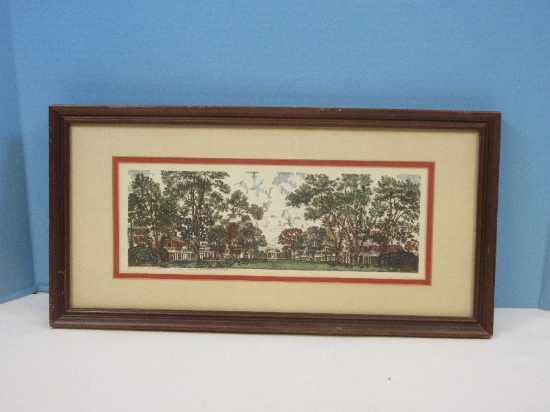 The Lawn of the University of Virginia-Thomas Jefferson Architect, 1817-1826 Hand Colored E