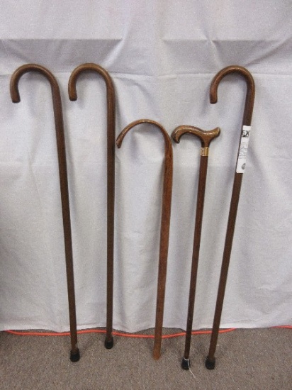 Lot 3 Graham-Fled Health Products Lumex Wood Canes, Harvy & Other