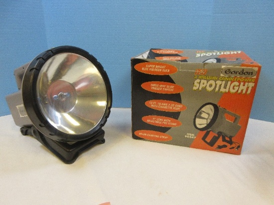 Gordon 12V 3 Million Candle Power Spotlight 3 Way Slide Trigger Switch, 9" Lens More