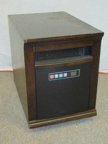 Infrared Electric Room Heater Simulated Wood Case (See Pics)