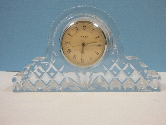 Godinger Crystal Legends Collection Refined Mantle/Desk/Bookcase Clock