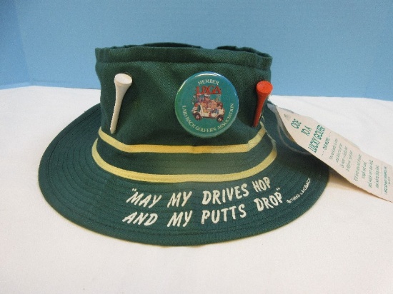 Novelty Laid Back Golfer Lucky Golfin' Hat w/ Good Luck Charms Size L