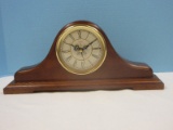 Sunbeam Wood Case Onion Head Mantle/Bookcase Battery Powered Clock