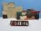 Scarce Find Adorable Set of 8 Yuletide Novelty Tree Porcelain Ornaments Pixies, Mr & Mrs Santa