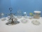 Lot 7 pc. Set Hand Wrought Creations By Rodney Kent Hammered Aluminum Condiment Set of