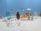Lot Ball Ideal Blue Glass Mason Canning jar Wire Lock Glass Lid Bicentennial, Ironing Sprinkler