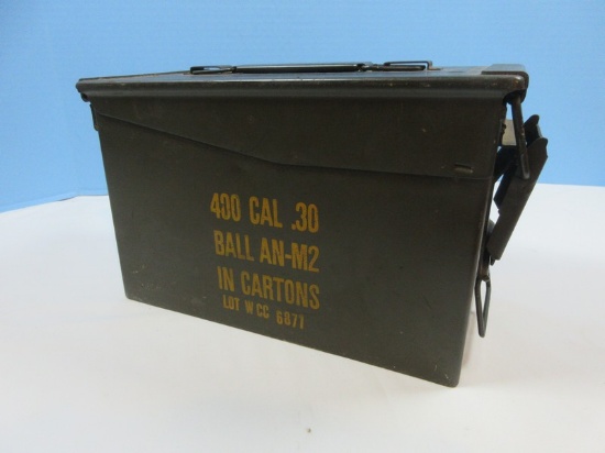 Metal Military 400 Cal .30 Ball AN-M2 in Cartons Lot WCC 6871 Ammo "Empty" Box