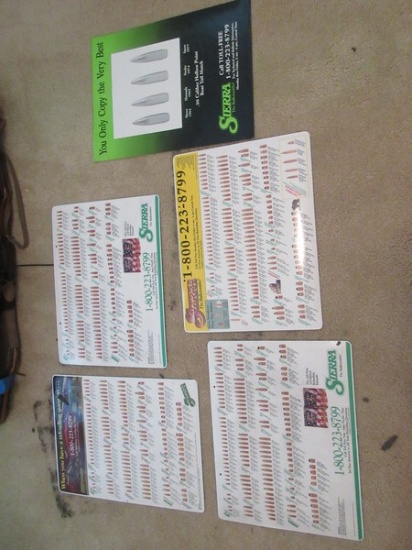 Lot Sierra Bullet Smiths Bullets Poster Brochure Form Counter Top Display Coated & Foam Back
